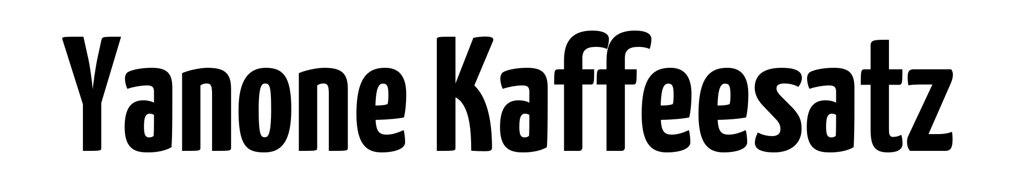 Yanone Kaffeesatz